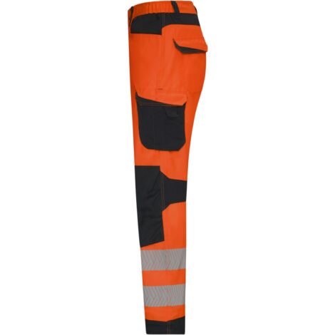 Pantalon de travail haute-visibilité fluo orange/anthracite Würth MODYF  48