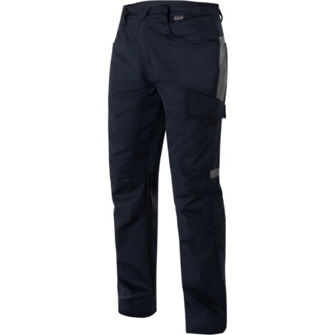 Würth Modyf – Pantalon de jardinage bleu marine 48 – 6 poches externes dont poche mètre et poche cargo – Ajustement ergonomique aux genoux - CP250