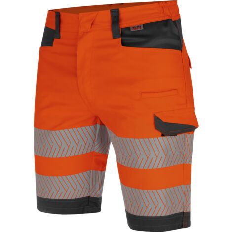 Bermuda de travail haute-visibilité fluo orange/anthracite Würth MODYF 52