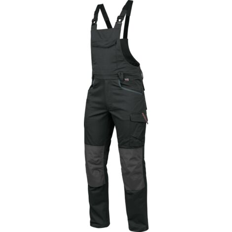 Würth Modyf – Salopette de travail stretch anthracite 38 – 8 poches pratiques – Inserts rétroréfléchissants pour visibilité – Genoux préformés pour confort