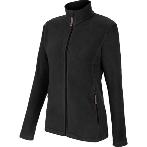 Veste polaire de travail zippée femme Job + Würth MODYF noire L