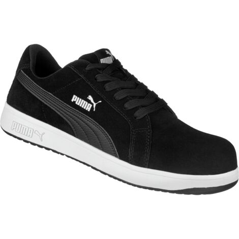 Puma – Chaussures de sécurité S1PL noires 46 – Embout en fibre de verre – Semelle antidérapante jusqu'à 300°C – Pour artisanat et industrie