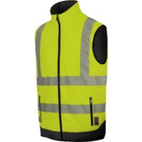 Gilet de travail haute-visibilité réversible jaune fluo Würth MODYF 3XL