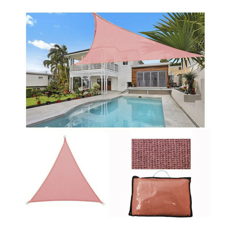 Toldo De Vela Triangular Rojo 3,6x3,6x3,6m