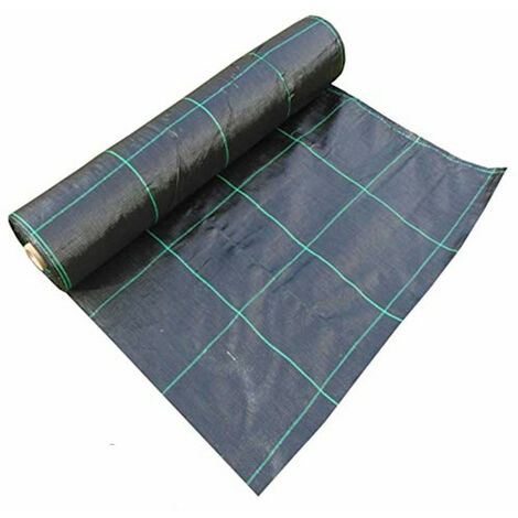 Malla Antihierba 2 X 100 M (AnchoXLargo) 90 g/m2 Polietileno Alta Densidad Cuadros 33X33 CM Color Negro