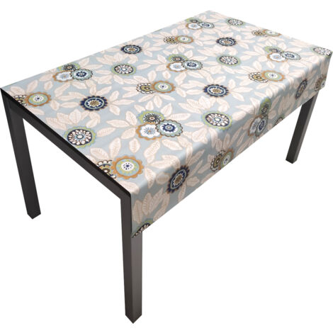Mantel Composicion PVC Base Poliester Antimanchas Flores 140X250 CM