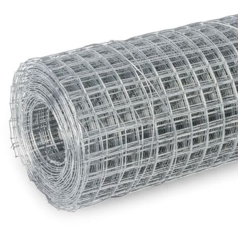 Malla Metalica 1X25M 100% Acero Galvanizado Alambre Electrosoldado Malla Para Cercos Reticula 6X6MM