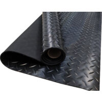 Suelo Goma 100% Caucho Suelo Caucho Suelo PVC Suelo Protector Diseño Estrias Negro Grosor 3MM 100X500CM