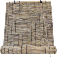 Estor Enrollable 150X200CM Compuesto 100% Bambú Natural Cortina Para Ventana o Puerta Persiana Madera Beige
