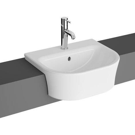 Kartell EK005 K-Vit Eklipse Round 550mm Compact 1TH Semi Recessed Basin ...