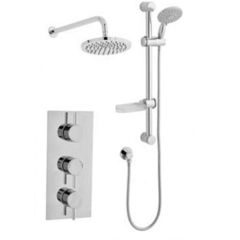 Kartell Plan Triple Thermostatic Concealed Shower with Adjustable Slide ...