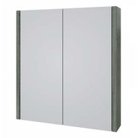 Kartell Purity Mirrored Bathroom Cabinet 600mm W Grey Ash