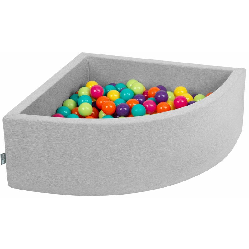 Kiddymoon 90x30cm200 Bolas piscina de ∅ 7cm para ninos cuarto angular hecha en la ue grisclrverdclramarilturquenaranjrosaosviolet grisclrverdclramarilturquena