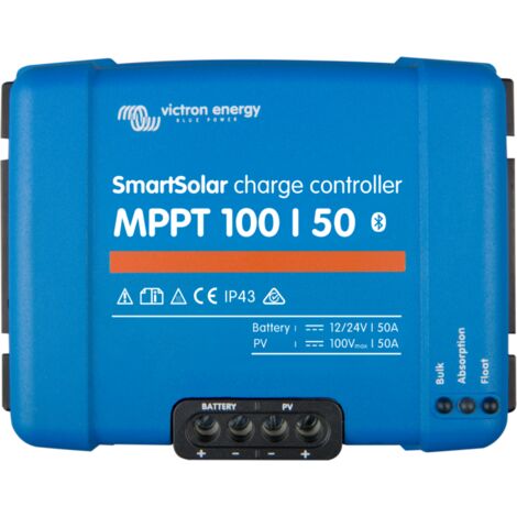 Victron – Régulateur solaire MPPT 100/50 – Entrée 100V max – Sortie 50A – Pour systèmes 12/24V – Efficacité optimale en environnement extérieur