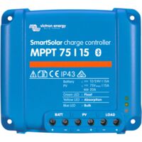 Régulateur solaire MPPT 75V 15A – Communication Bluetooth – Monitoring via application Victron Connect – Idéal pour installations photovoltaïques