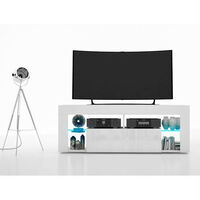 CASA VITAL TV-Ständer MODENA, Weiß hoch glanz, 140x34x50 cm - Weiß