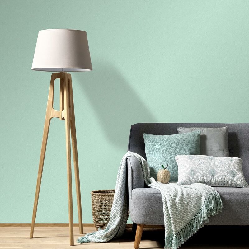 Uni Tapete in Mint und in | Pastell für Vlies Grün Schlafzimmer ideal Wohnzimmer Pastellfarben Strukturtapete Vliestapete Einfarbige | in Kinderzimmer