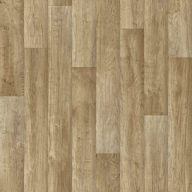 PVC Bodenbelag Meterware Holzoptik braun CV Belag in Eichenoptik ideal für  Wohnzimmer und Schlafzimmer Vinyl Meterware in 2 3 und 4 m Breite Variante:  2 m x 1 m