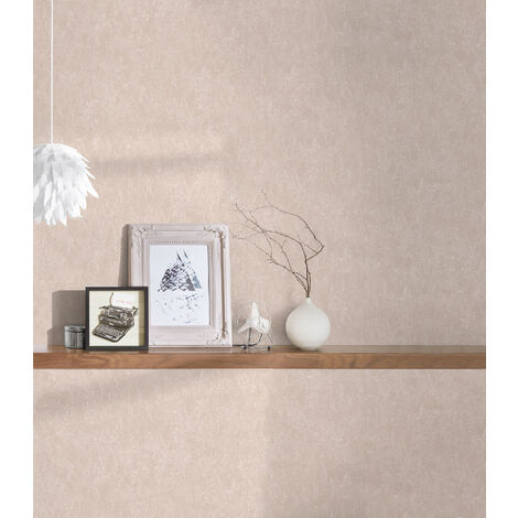 Vlies Streifentapete beige creme ideal für Esszimmer und Wohnzimmer  klassische Tapete mit Blockstreifen in Leinenoptik