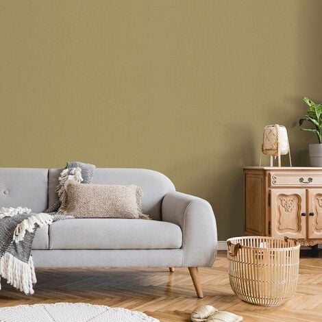 Goldene Tapete einfarbig | Uni Vliestapete gold ideal für Schlafzimmer und  Esszimmer | Edle Vlies Wandtapete
