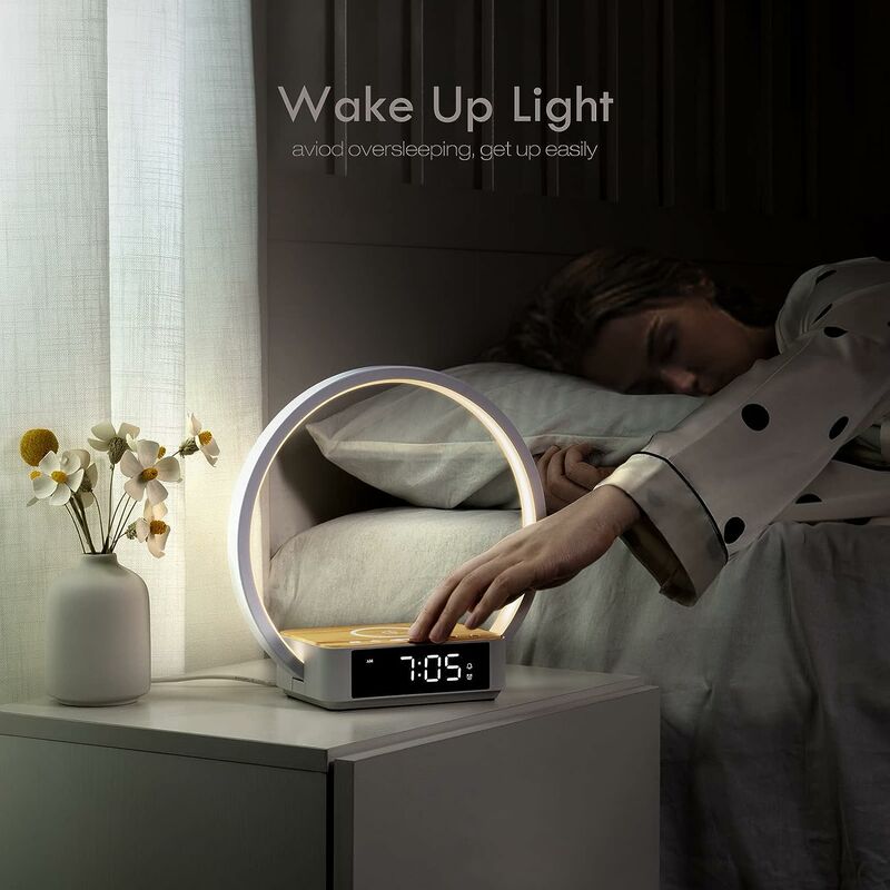 Lampe de Chevet Réveil Tactile - Éveil Doux & Lumière Apaisante