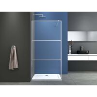 Walk In Dusche mit 3 teiligem Rahmen chrom, 114-115x195 cm