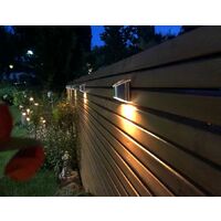 Warm white Solar Garden Stainless Steel Wall Sconce Security Light