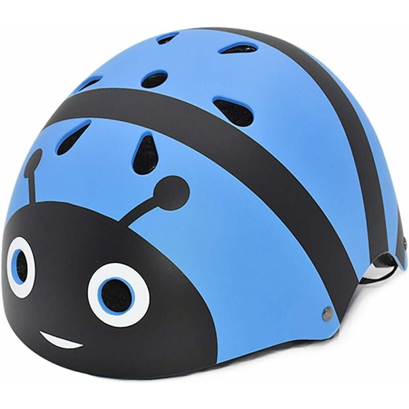 Casco de bicicleta para niños de 2 a 5 años, protección de equipo de ciclismo para animales, ligero (Blue Bee, S-para 2-5 años)