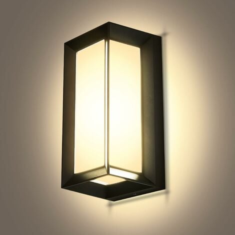 main image of "LITZEE, luz de pared para exteriores moderna, luz LED, luz de pared ascendente, impermeable, IP65, terraza, terraza, caminos de jardín, escaleras, blanco cálido"