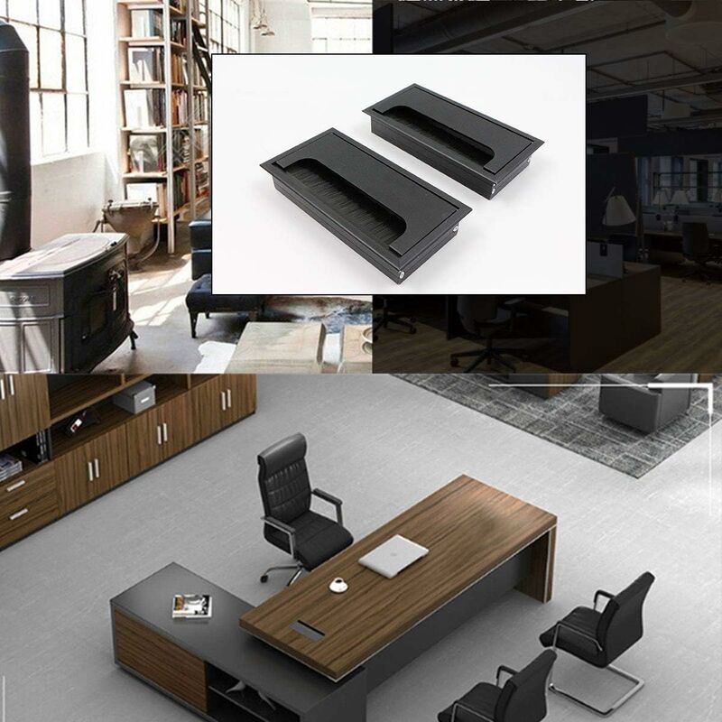 Passacavo da scrivania per Wire Organizer Office Desktop Gromet Lega di alluminio Filo Cavo Coperchio Passacavo Flessibile Passacavo Passacavo 