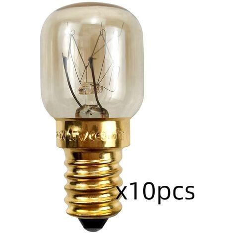 Confezione da 10 lampadine da forno con base E14 da 25 W