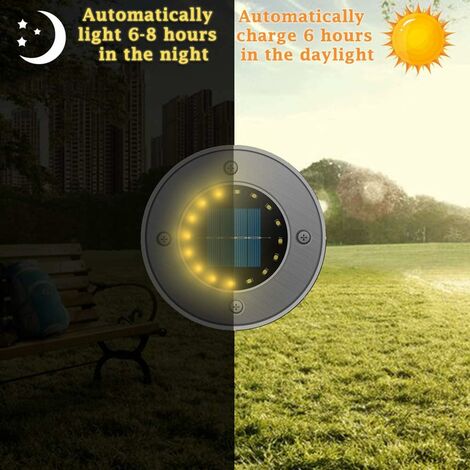 Vialetto JNUYISW 2 Pezzi Lampada Solare Giardino Esterno Paesaggistica IP44 Impermeabile LED Lampade Solari Terra Faretti Solari Luce Illuminazione Giardino per Patio Giardino Prato