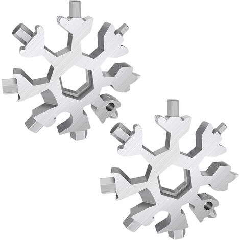 LITZEE Multi-Tool Snowflake Tool 18-in-1 Multi-Tool in acciaio  inossidabile, strumento portatile per