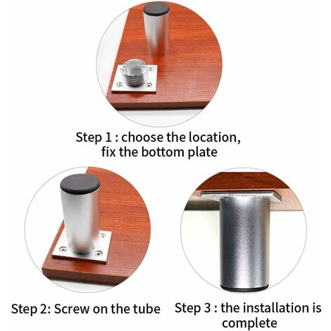 4 Gambe per mobili, Piedini per mobili inclinabili Gambe di supporto per  mobili in metallo Gambe per divani in ferro Gambe per mobili Gambe per  tavoli Gambe per letti come piedini di