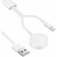 Caricabatterie 2 in 1 per iPhone e Apple Watch, cavo Lightning e cavo di  ricarica magnetico