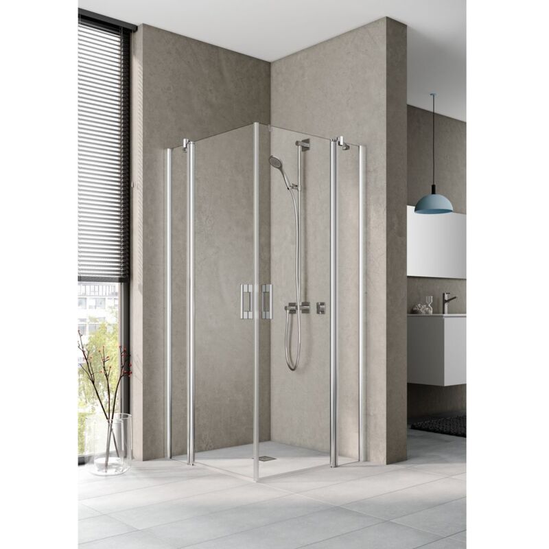 Paroi de douche pivotante 80 à 100 cm, chromé, Arena