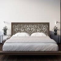 Cabecero de cama Blanco Envejecido, 100x70 cm, Modelo Mosaico 166
