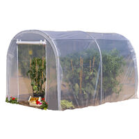 Serre tunnel 2x3m – Armature acier galvanisé – Couverture film polyéthylène 180µ – Porte zippée pour ventilation optimale – Richel