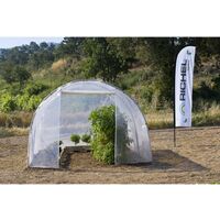 Serre de jardin pied droit 3x3m (9m2) 1 porte zippee FABRICATION FRANCAISE