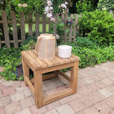 Tabouret en teck recyclé Toscagne (1/5)