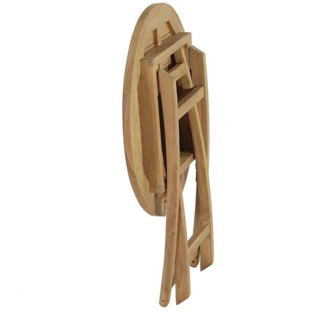 Table pliante ronde en teck massif Opio ø 75 cm