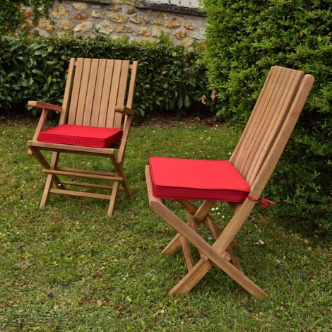 Coussin Rouge pour chaises et fauteuils pliants (1/5)
