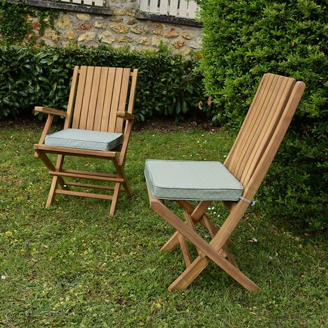 Set de 4 chaises de jardin pliantes Sydney en bois d'acacia certifié FSC  pour salon de jardin sydney accoudoirs extérieur pliable chaise de table de  jardin pré-huilé balcon terrasse