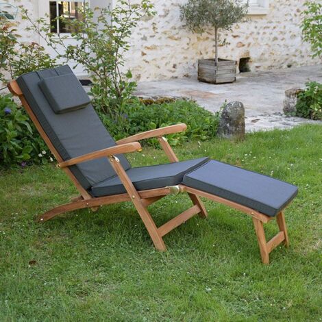 Matelas Gris pour Chaise longue (1/4)