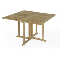 Table pliante carrée en teck Ecograde Goa 120 x 120 cm