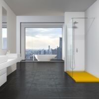 Receveur de douche résine curry 80x120, Kristal