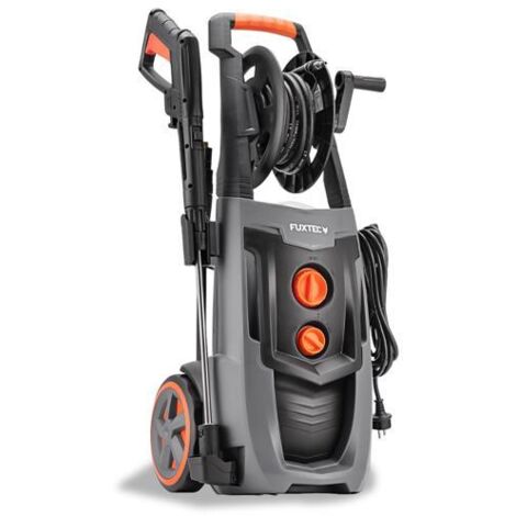 FUXTEC Idropulitrice Elettrica ad Alta Pressione FX-HDRP2500, 2500W, 195 Bar, con Tubo da 7m, Ugello Turbo e Serbatoio Detergente, Professionale per Auto e Giardino