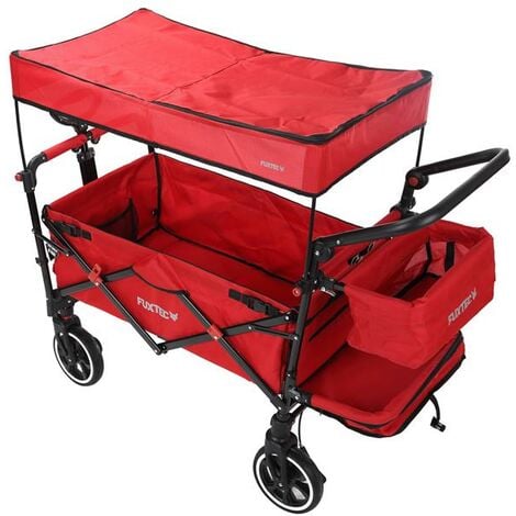 Fuxtec carrello pieghevole premium per il trasporto dei bambini con  tettuccio CT850 BLU
