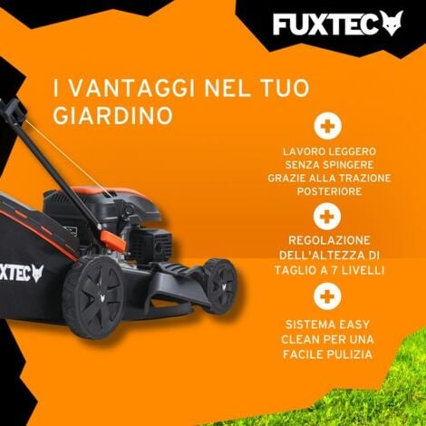 Tagliaerba a scoppio semovente FUXTEC RM5170 tosaerba a benzina 170cc 51cm autotrazione e mulching