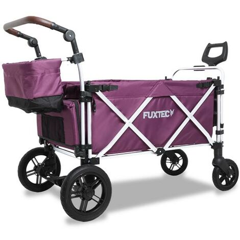 Fuxtec carrello pieghevole premium per il trasporto dei bambini con  tettuccio CT850 BLU